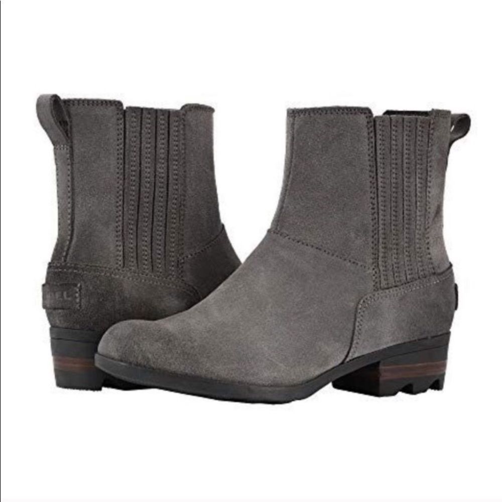 Sorel Lolla Waterproof Heeled Chelsea Boot Quarry
